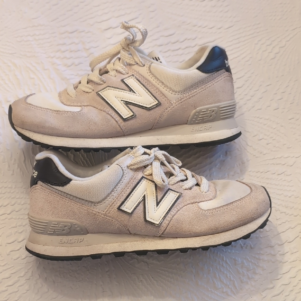 New Balance Wmns 574 'Beige Angora'Pale Pink, Beige And Navy